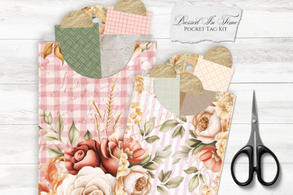Download Vintage Floral Pocket Tag Kit - Kit Collection