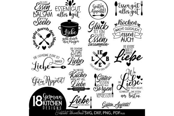 Download German Kitchen Plotter File Bundle SVG - Kit Collection