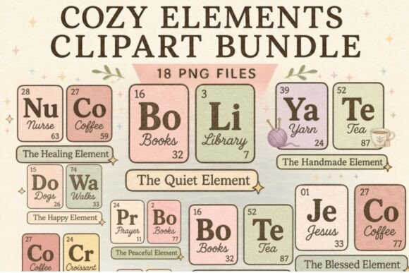 Download Cozy Elements Clipart Bundle PNG, Faux - Elements Collection