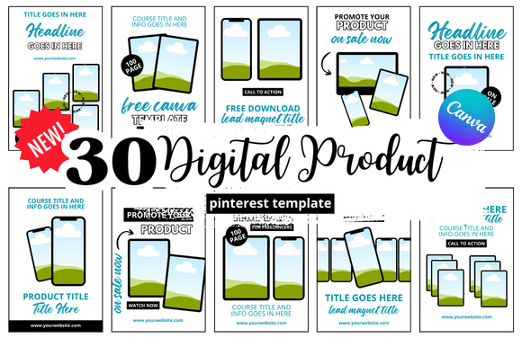 Download 30 Digital Product Pinterest Pin - Pinterest Collection