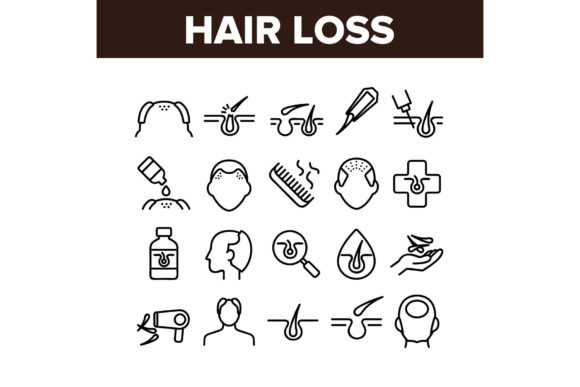 Download Hair Loss Collection Elements Icons Set - Elements Collection