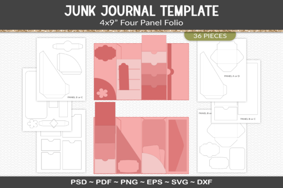 Download Junk Journal Folio Template Kit - Premium Bundle