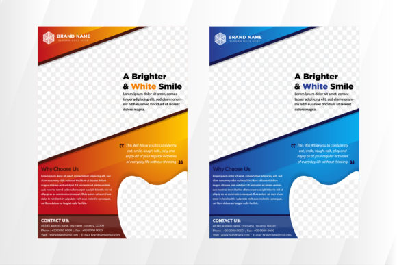 Download Dental Vertical Flyer Blue Orange - Orange Collection