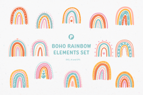 Download Boho Rainbow Elements Set - Elements Collection
