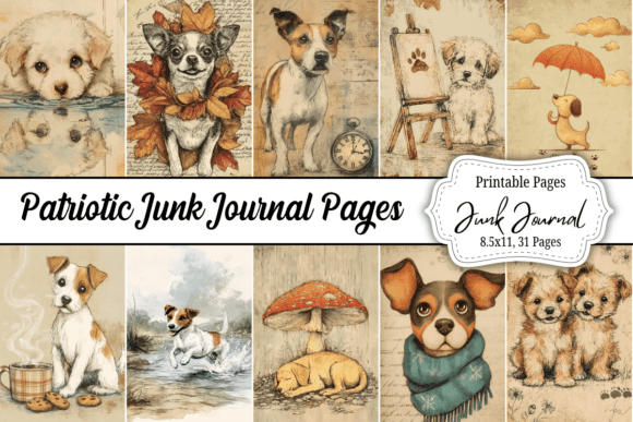 Download Dog Junk Journal Kit Printable Pages - Kit Collection