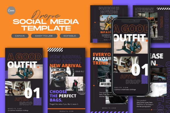Download Drope Fashion Instagram Template - Fashion instagram template Collection