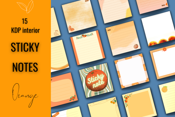 Download 15 Print Sticky Note Orange Template - Orange Collection