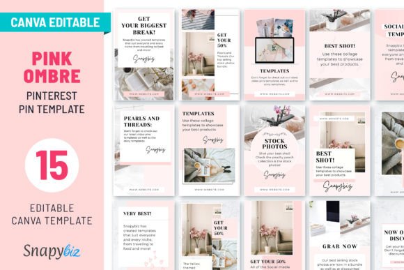 Download Editable Pink Pinterest Canva Template - Pinterest Collection