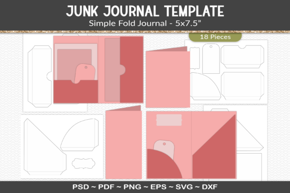 Download JUnk Journal Folio Template Kit - Kit Collection