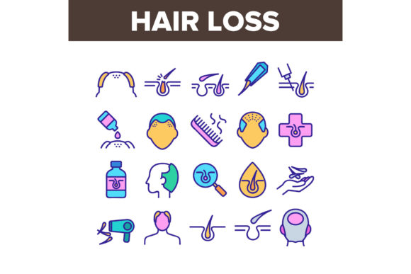 Download Hair Loss Collection Elements Icons Set - Elements Collection