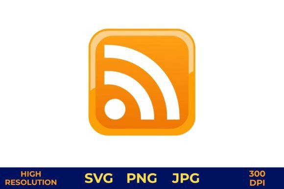 Download RSS Feed Symbol in Orange Vector Art - Orange Collection