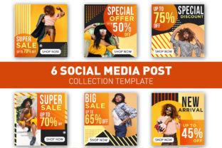 Download Social Media Post Orange Modern Template - Orange Collection