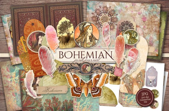 Download Bohemian Junk Journal Kit - Kit Collection